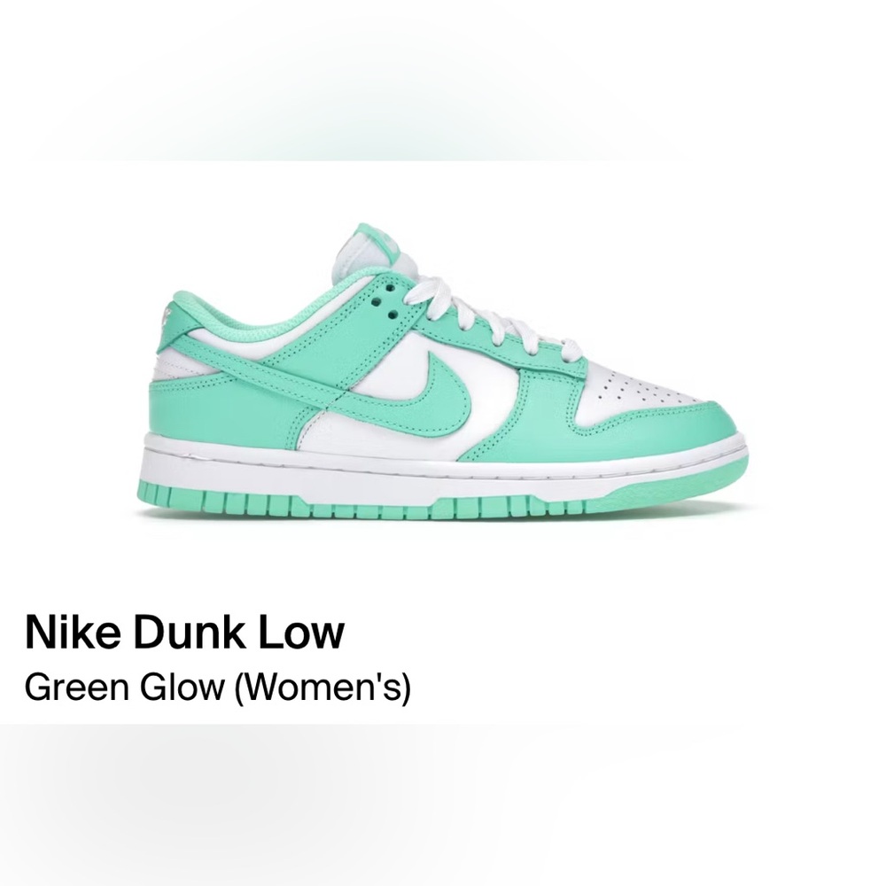 Nike Rare Green Glow Dunks Women's Sneakers - mint and White